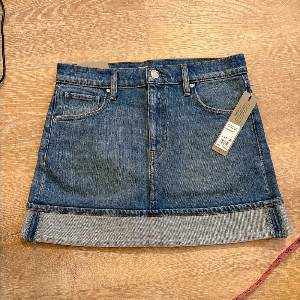 NWT Hudson Cuffed Denim Mini Skirt Sz 27